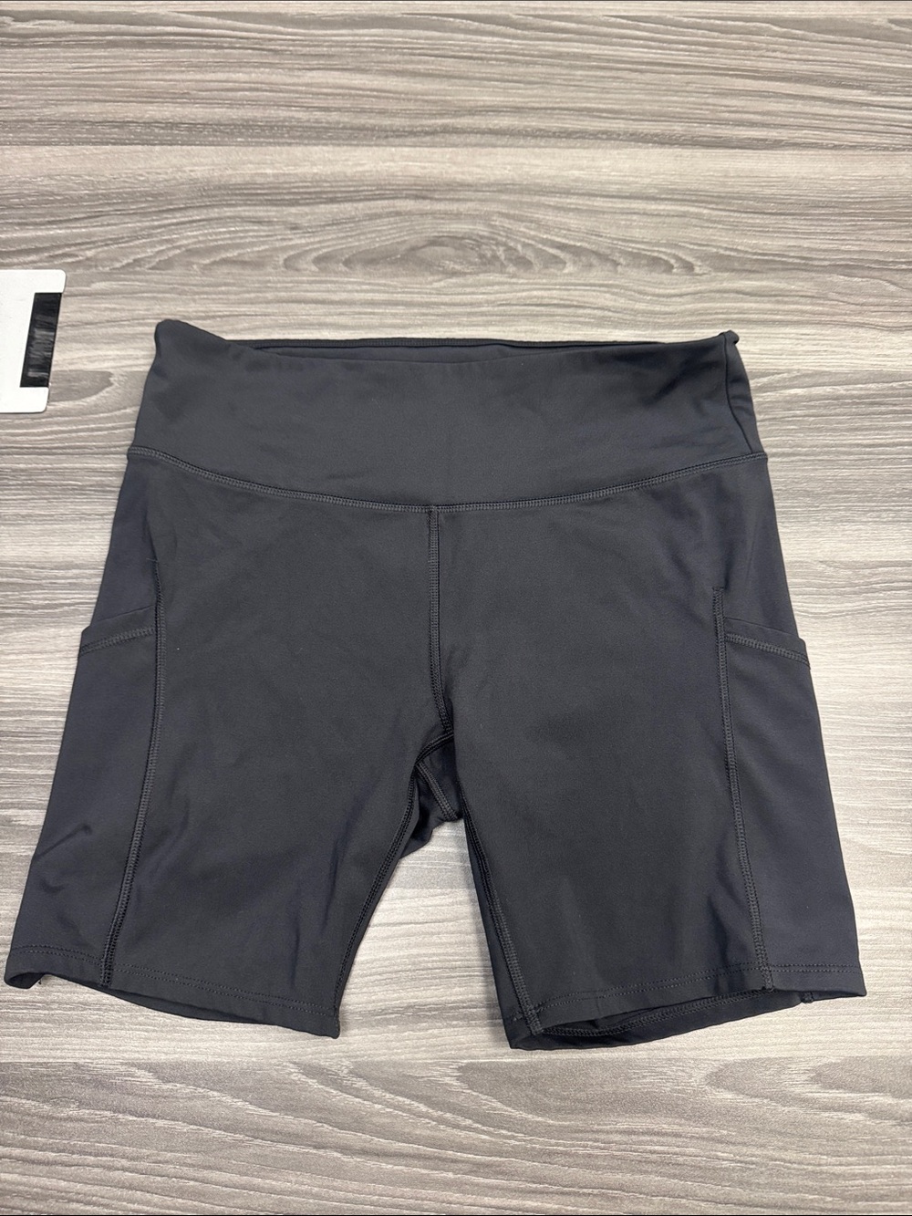 all in motion Black High-Waist Bike Shorts with Side Pockets
